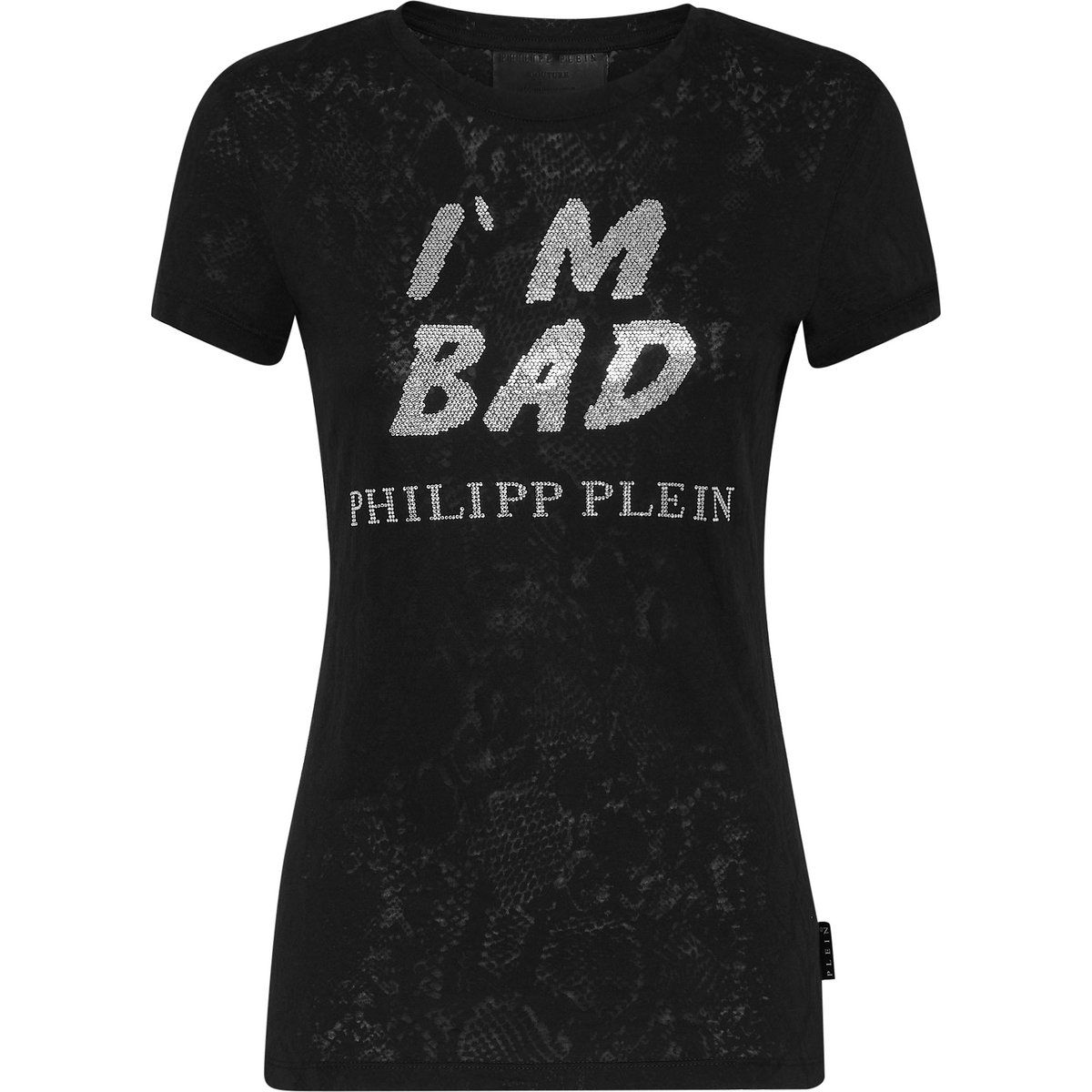 T-Shirt mit Pailletten-Slogan