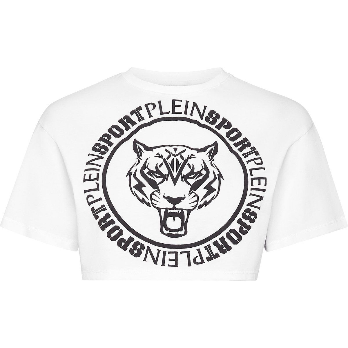 Kurzes T-Shirt mit Tiger-Grafik
