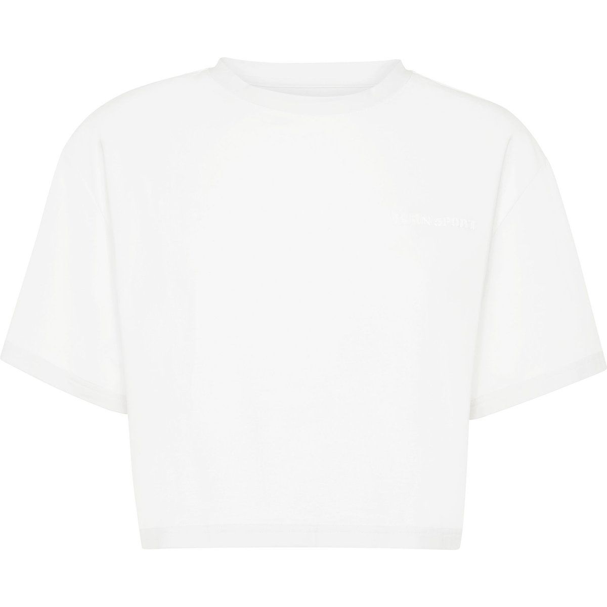 Minimalistisches Crop-T-Shirt aus Stretch-Baumwolle