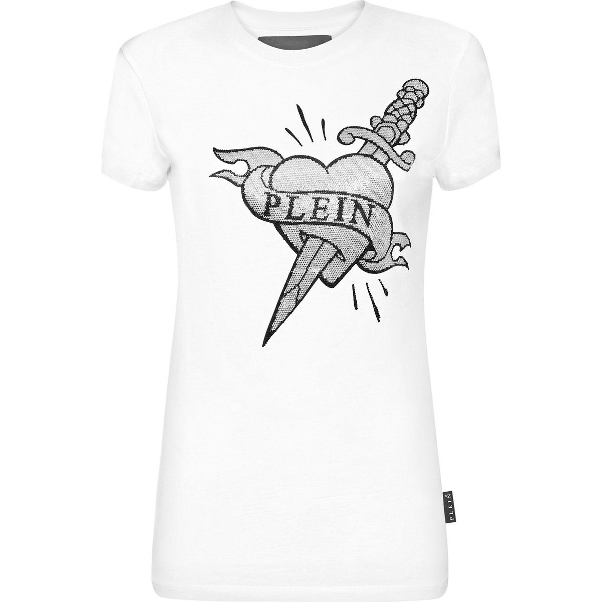 Verziertes Love Tattoo Slim-Fit T-Shirt