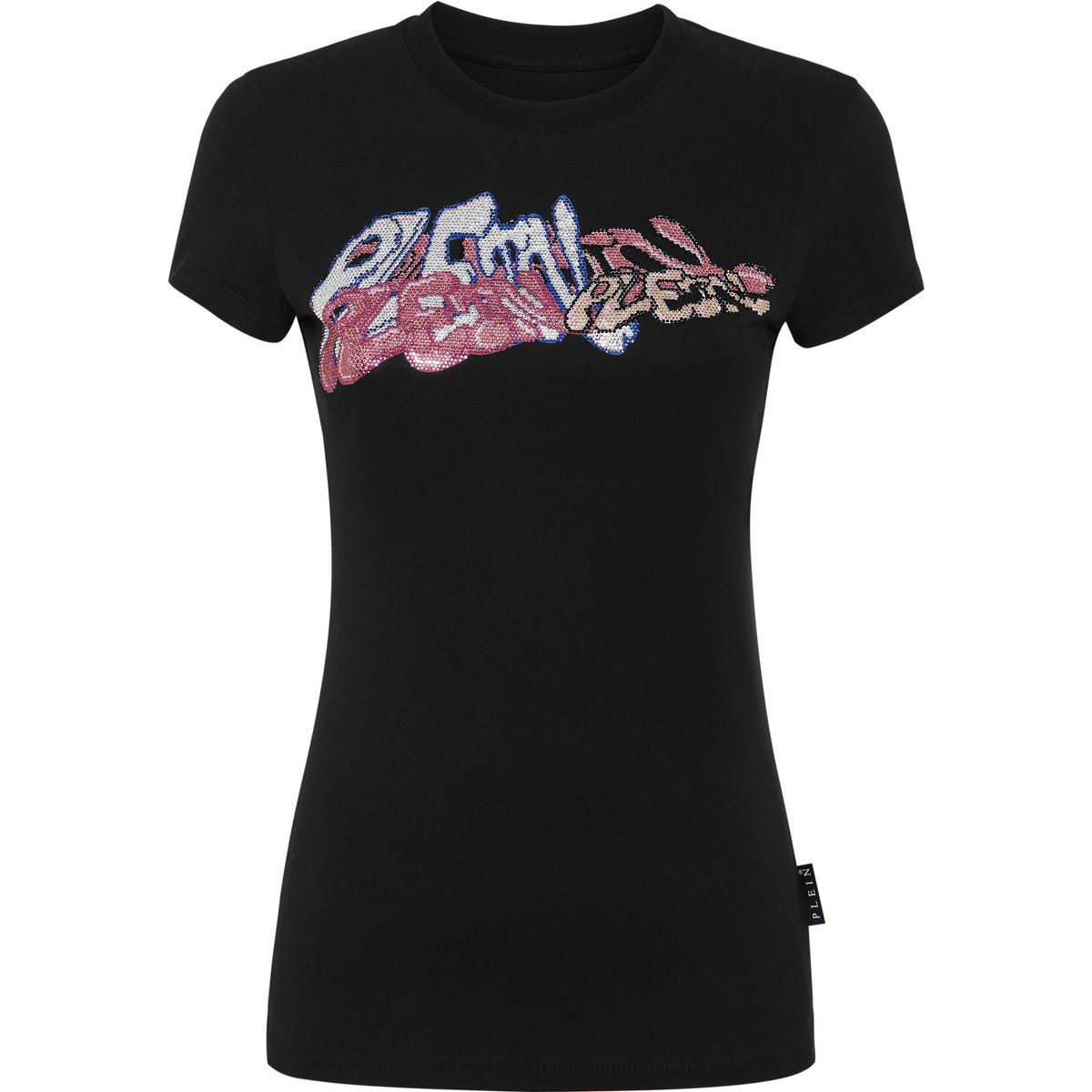 Slim Fit T-Shirt mit Graffitidruck