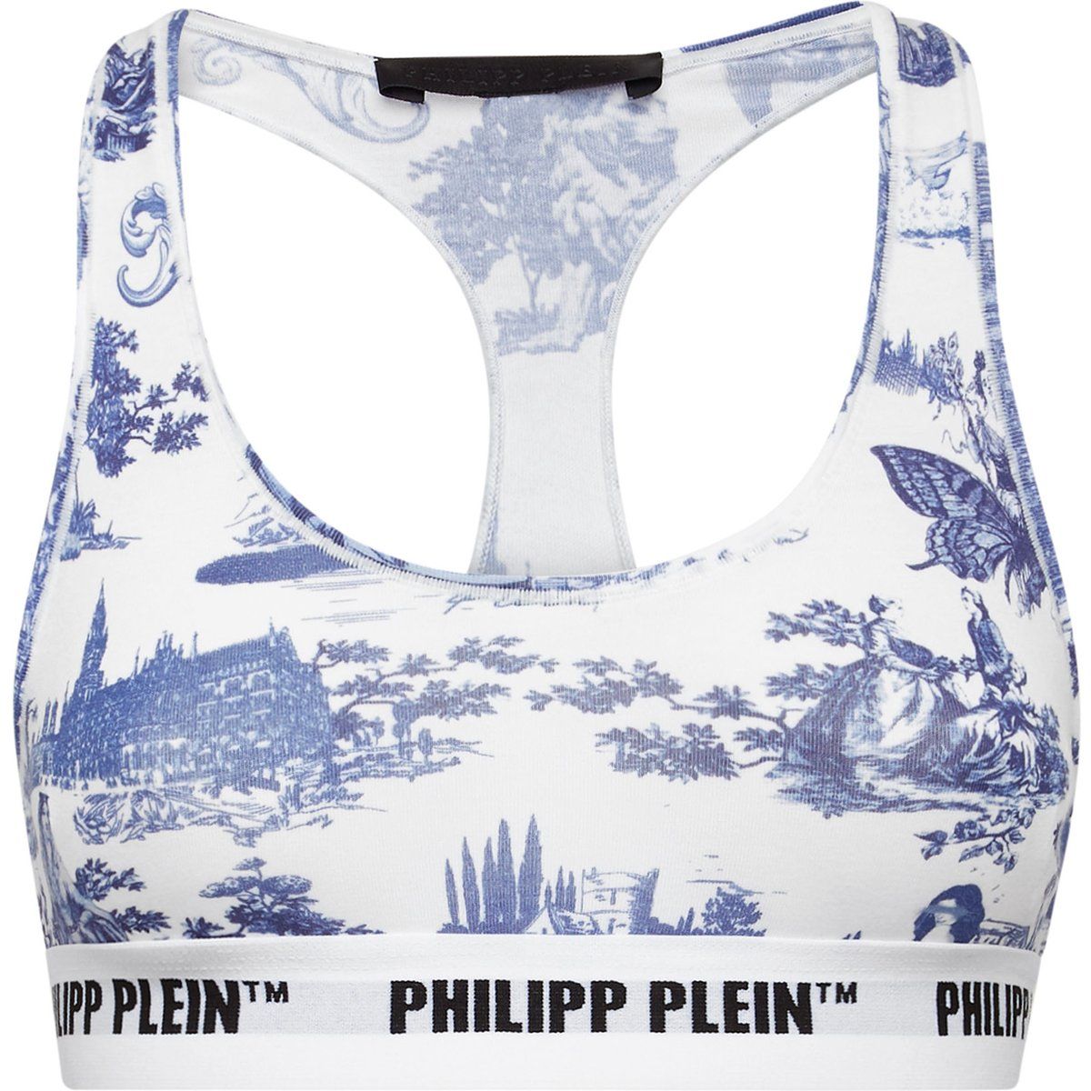 Sport-BH mit Toile-de-Jouy-Druck