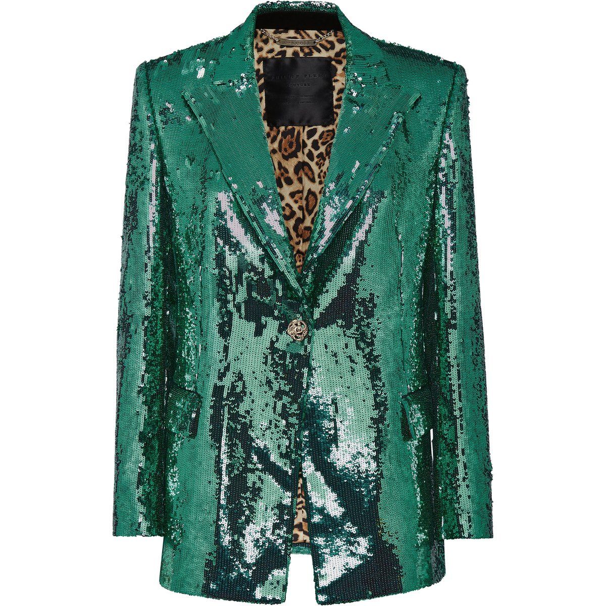 Glamouröser Pailletten-Blazer mit Revers