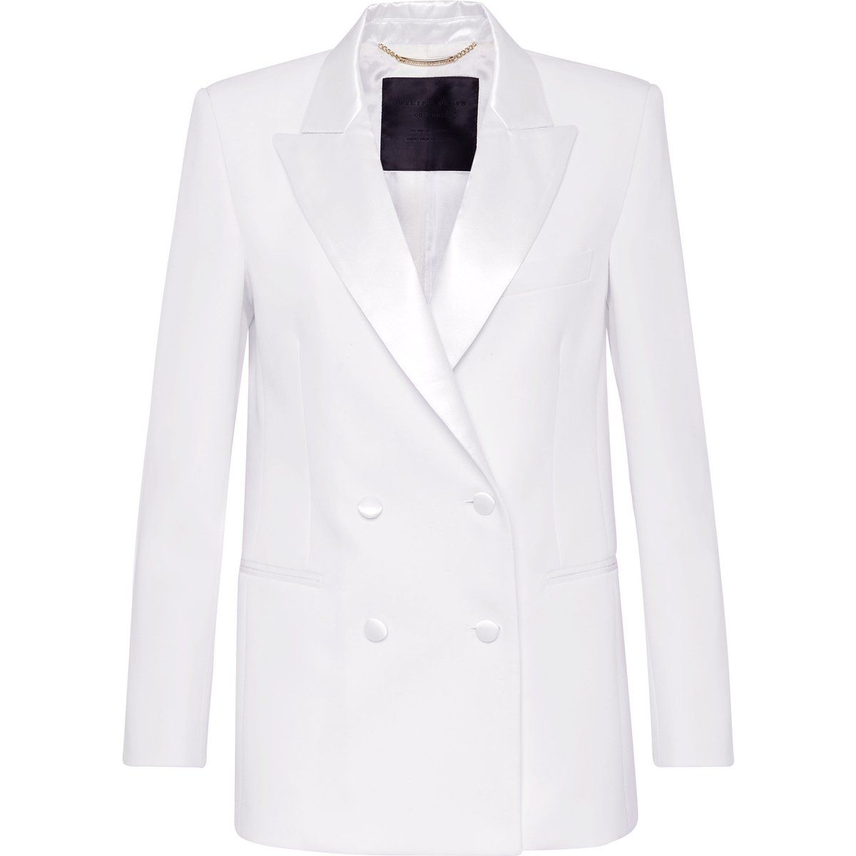 Zweireihiger Satin-Tuxedo-Blazer
