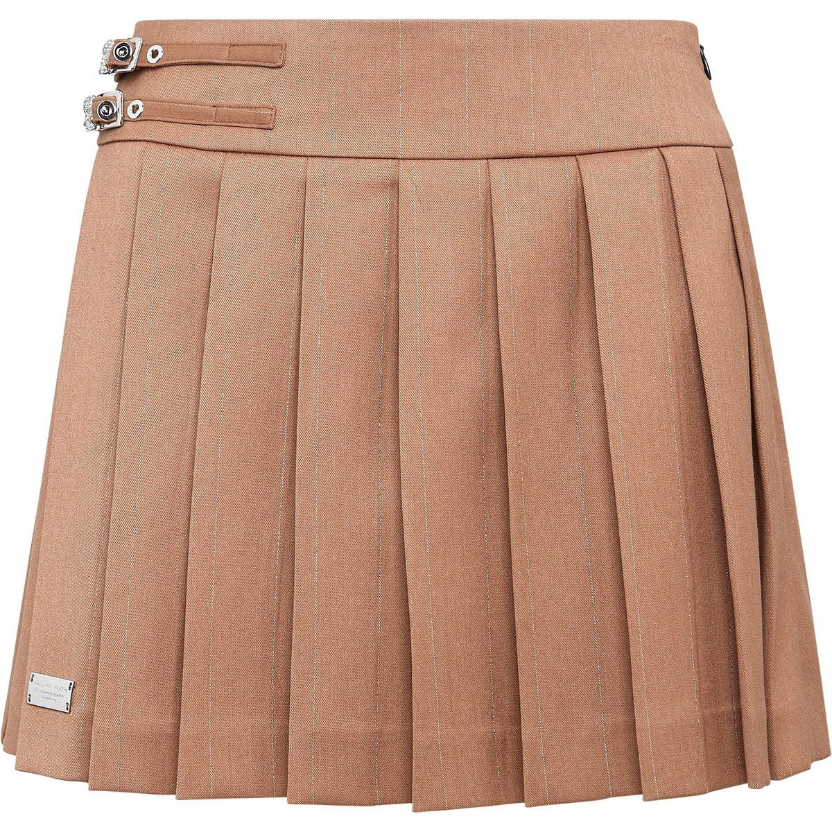 Plissierter Minirock mit Lurex-Nadelstreifen