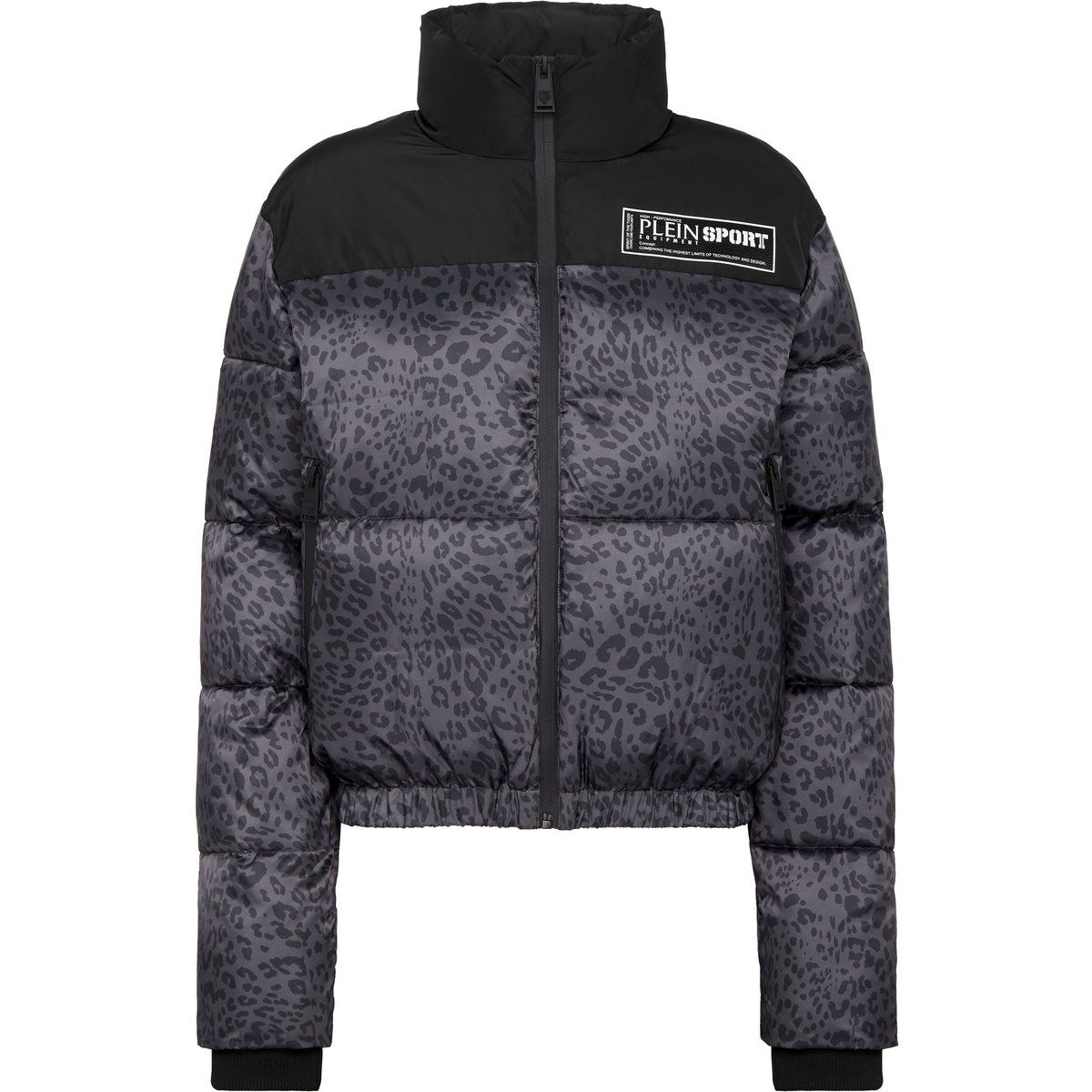 Gesteppte Bomberjacke mit Leopardenmuster