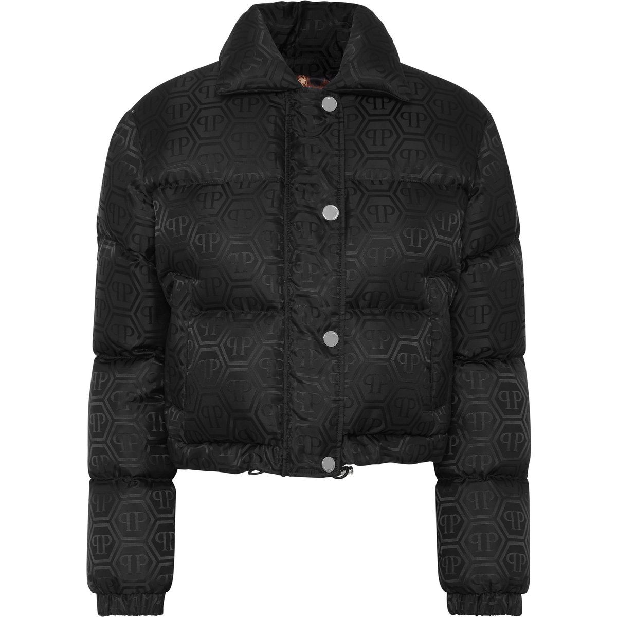 Pufferjacke mit Monogramm-Hexagon-Jacquard