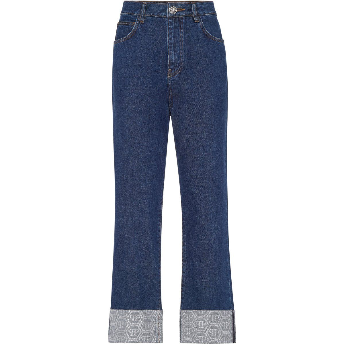 Loose-Fit-Jeans mit Monogramm-Umschlag