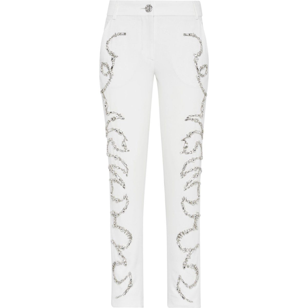 Schmal geschnittene Cady-Hose mit Strassbesatz
