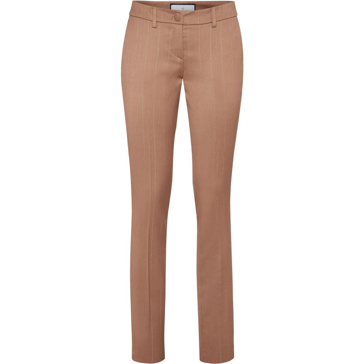 Schmal geschnittene Nadelstreifen Chino Hose