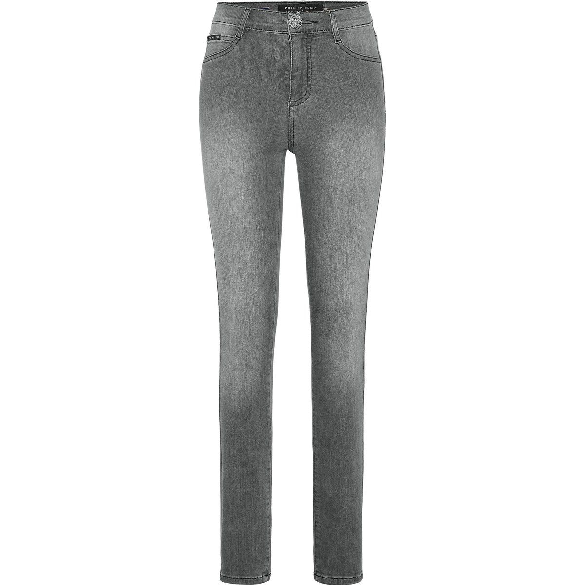 Hoch taillierte Stretch-Denim-Jeggings