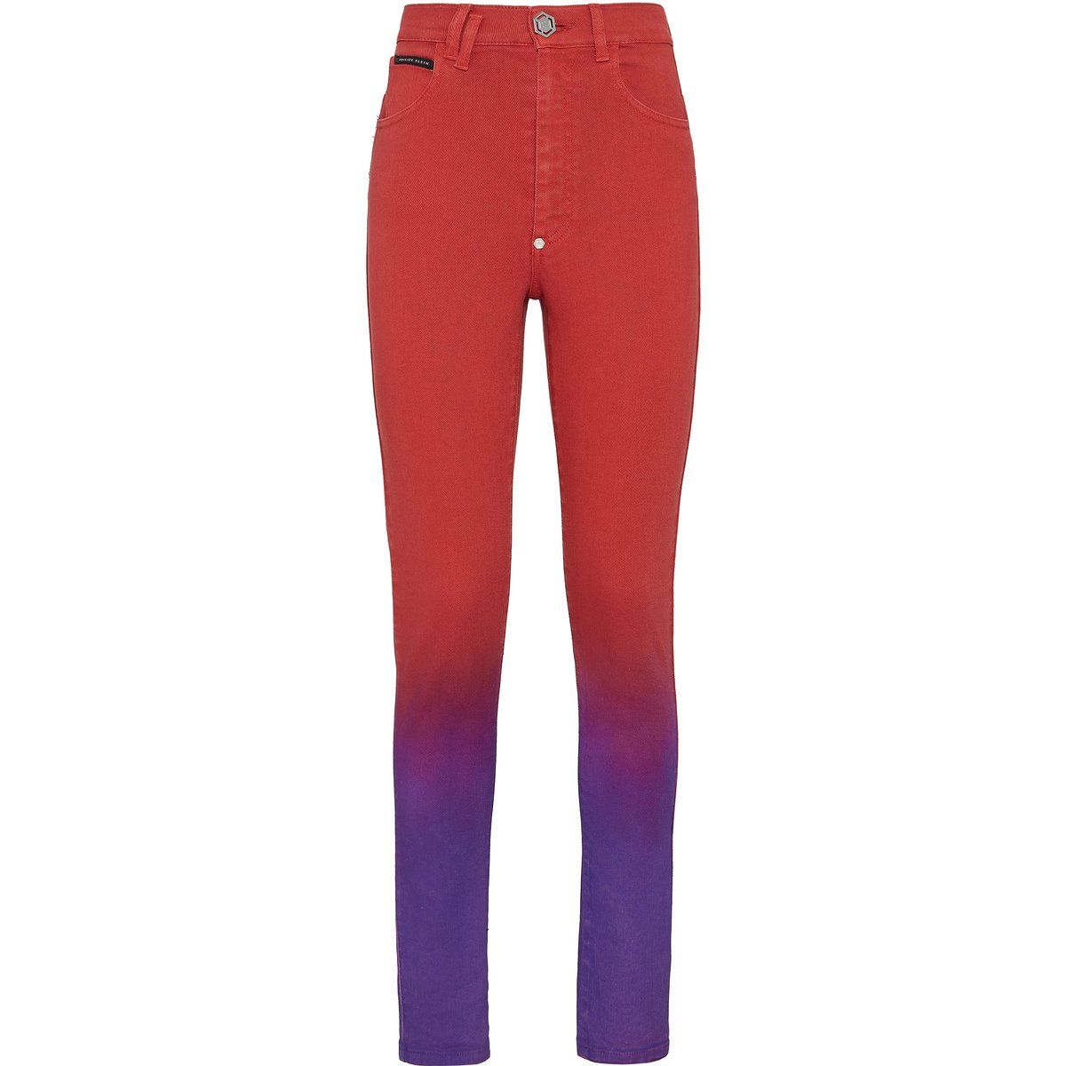 Hochtaillierte Skinny-Jeggings mit Farbverlauf