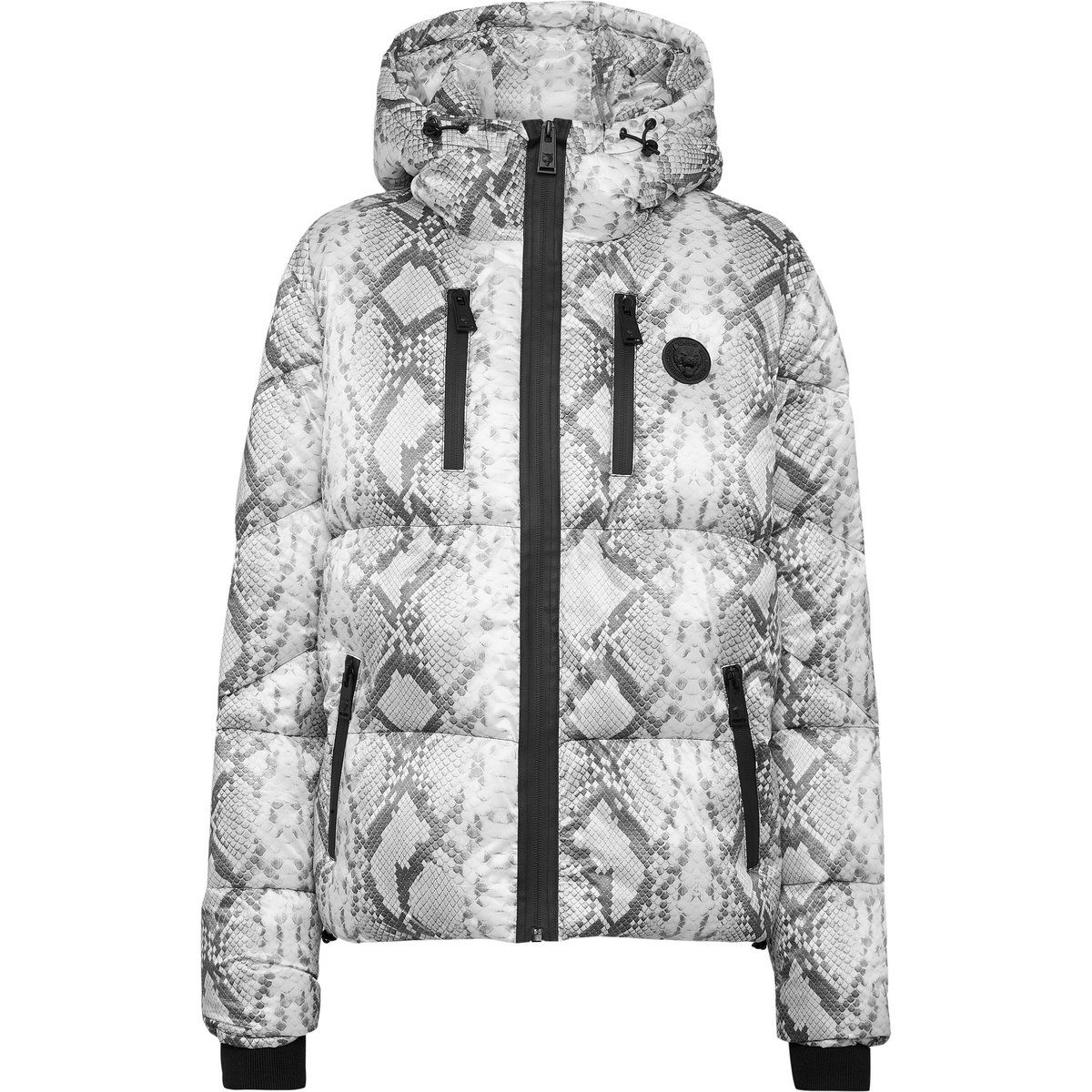 Wattierte Pufferjacke mit Python-Muster
