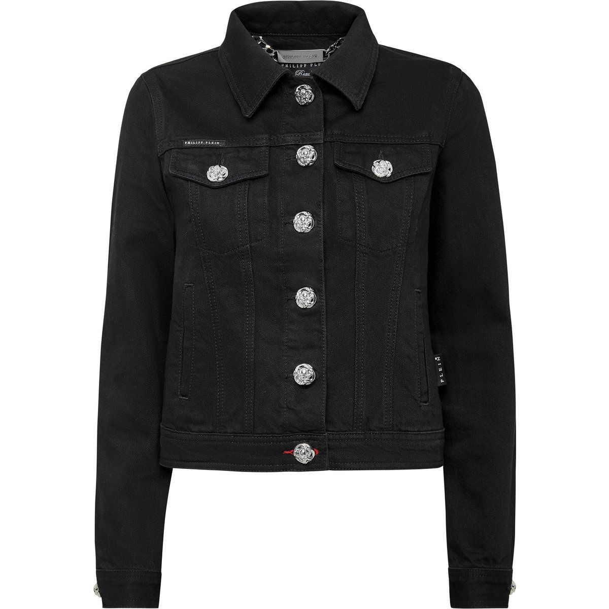 Verzierte Jeansjacke im Trucker-Stil