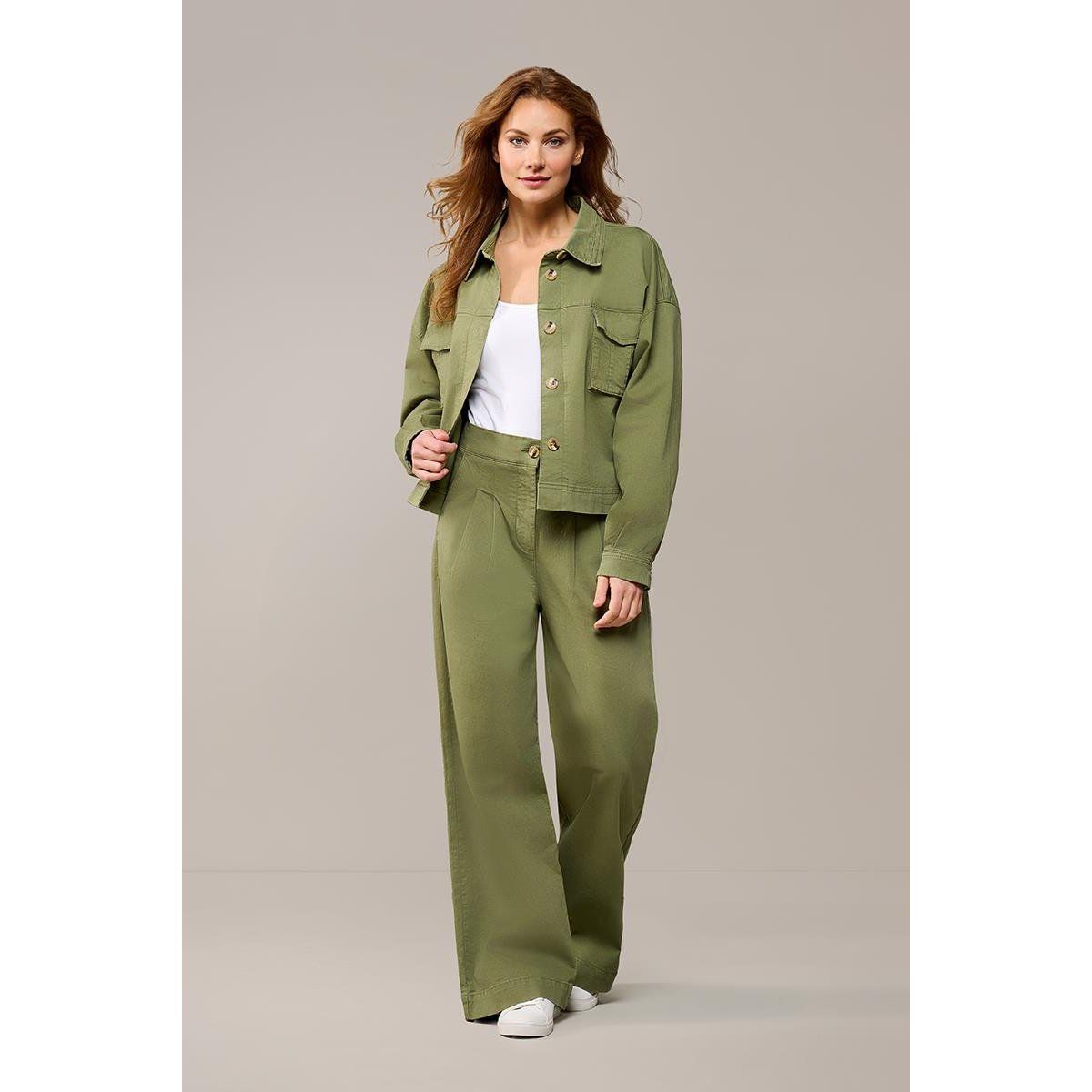 Lässige Baumwollbluse im Utility-Stil