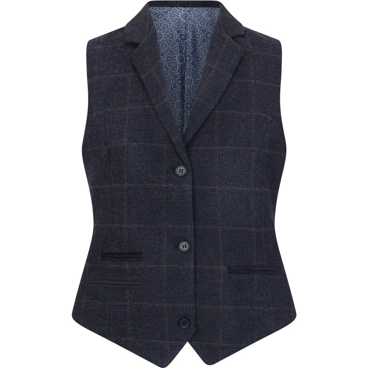 Maßgeschneiderte Tweed-Weste mit Karomuster