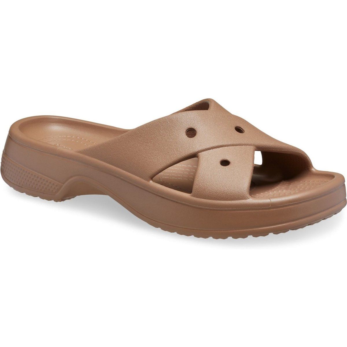 Klassische Plateau-Sandalen mit Kreuzriemen