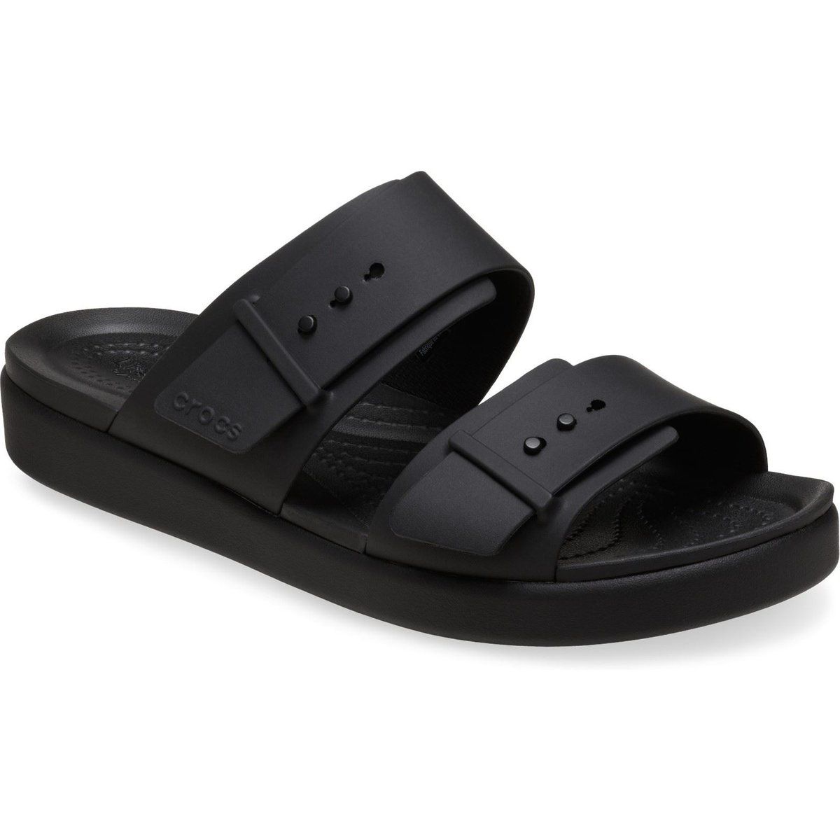 Zwei-Riemen-Keilsandalen mit Schnallen