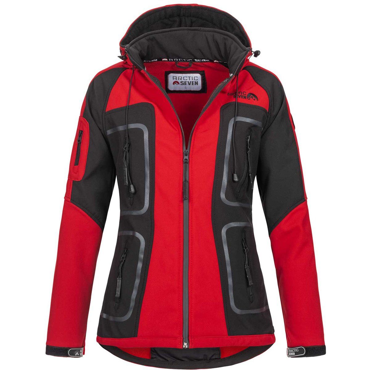 Sportliche Colorblock Softshell Outdoorjacke