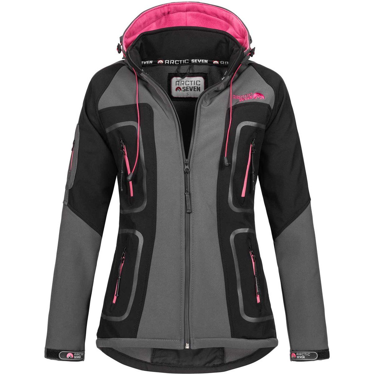 Outdoor Softshelljacke mit Kapuze