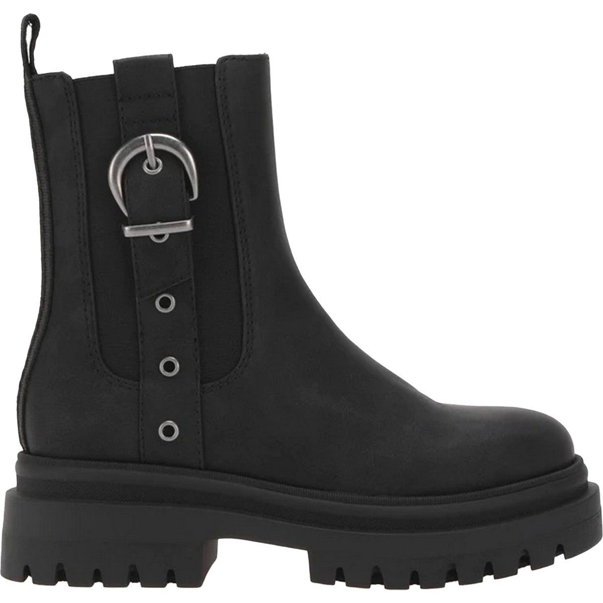 Chelsea-Boots mit Schnalle und Profilsohle