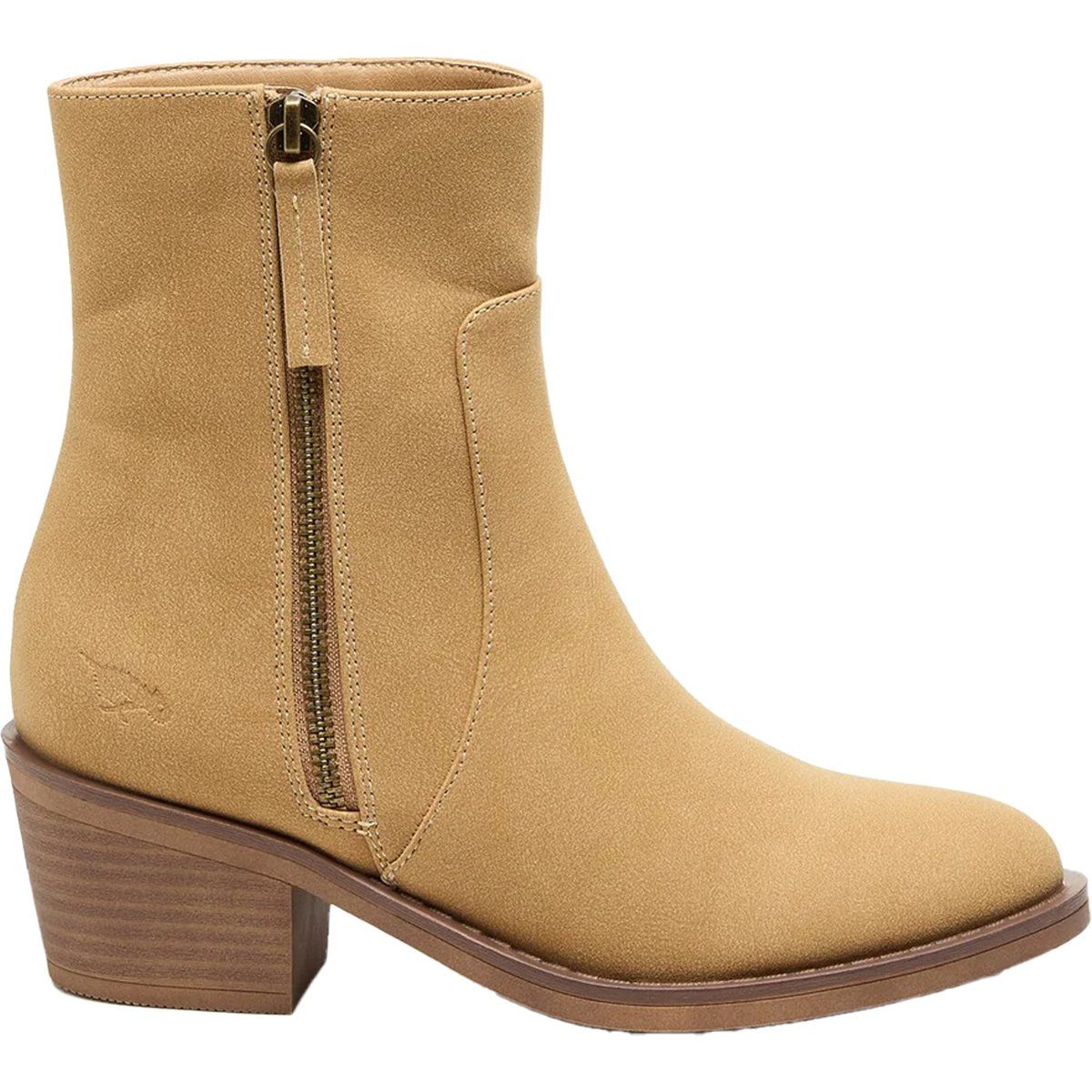 Minimalistische Boots mit Blockabsatz
