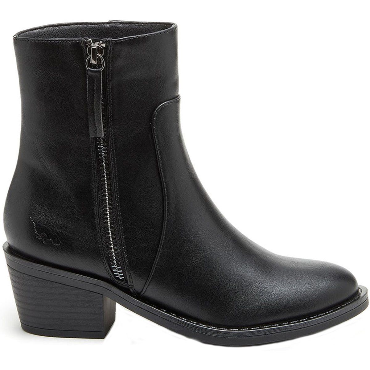 Runde Stiefeletten mit Blockabsatz