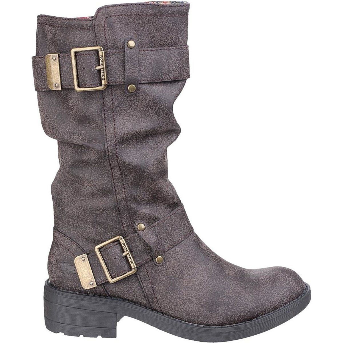 Geshoppte Biker-Boots mit Schnallen
