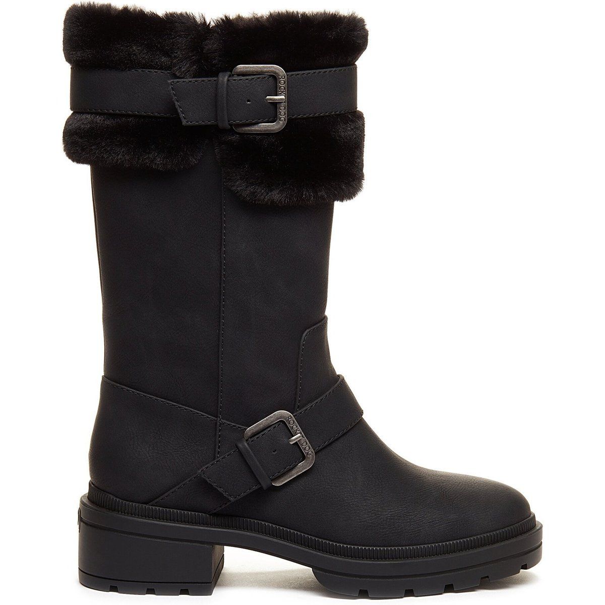 Iglu Halbhohe Schnallenstiefel mit Webpelz