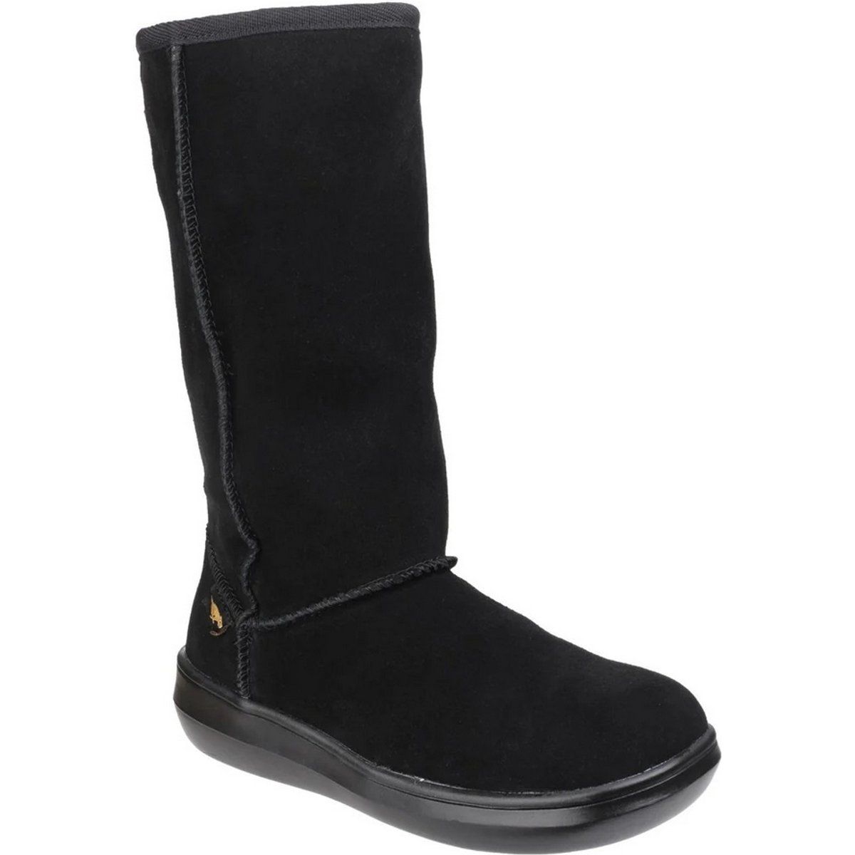 Klassische wadenhohe Wildlederstiefel