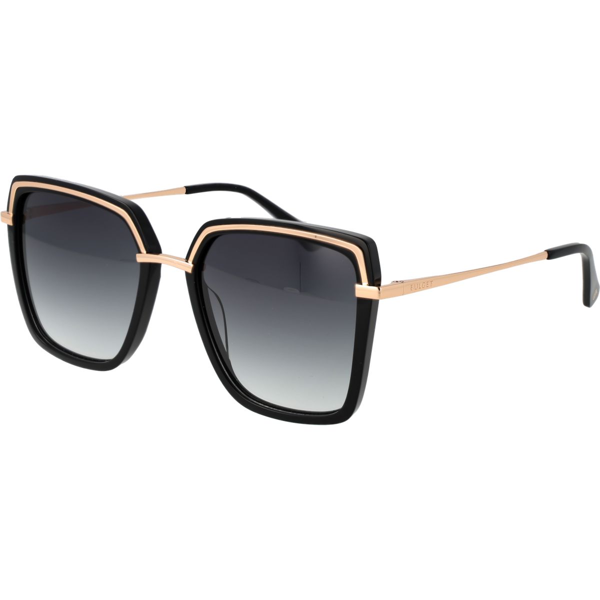 Übergroße quadratische Sonnenbrille mit Goldakzenten