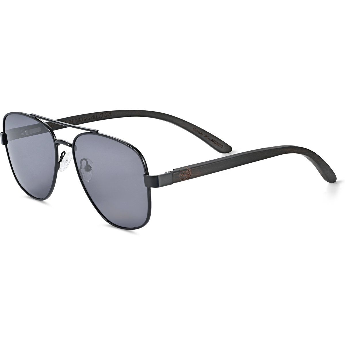 Klassische Fliegerbrille mit Holzbügeln