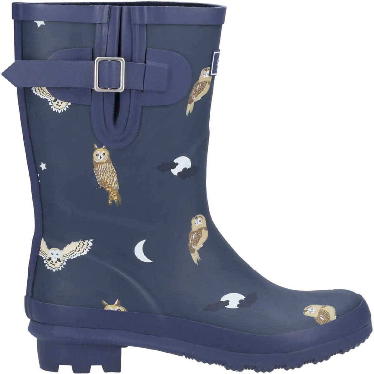 Mittelhohe Gummistiefel mit Eulen-Motiv