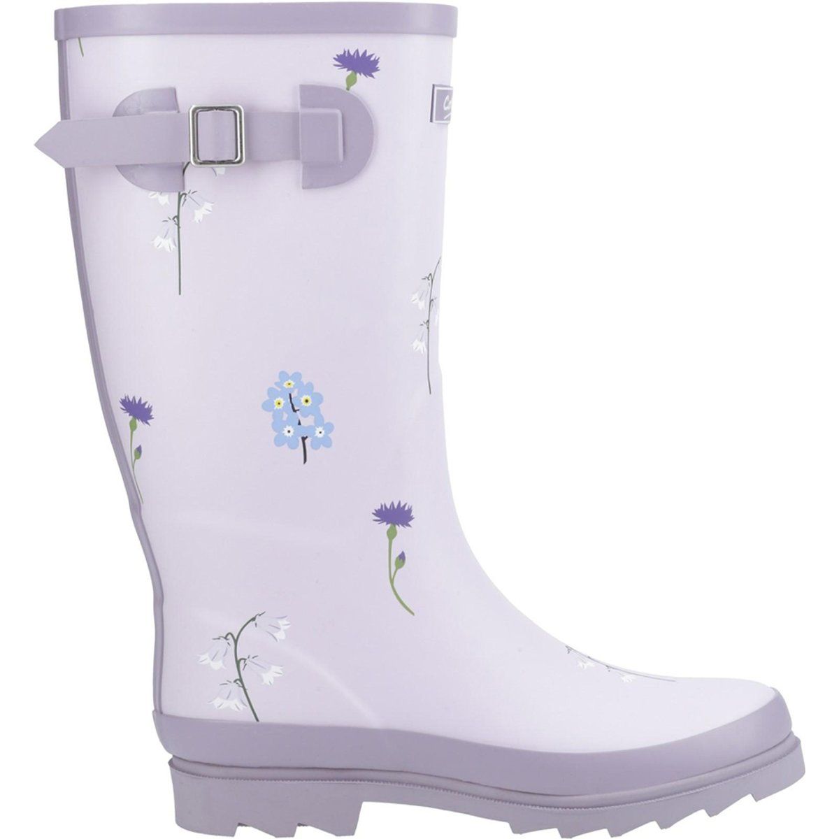Hohe Gummistiefel mit Wildblumenmuster