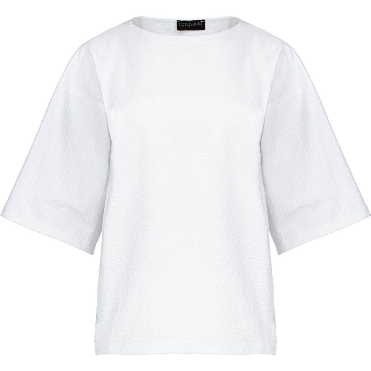 Strukturiertes Oversize Jacquard-T-Shirt