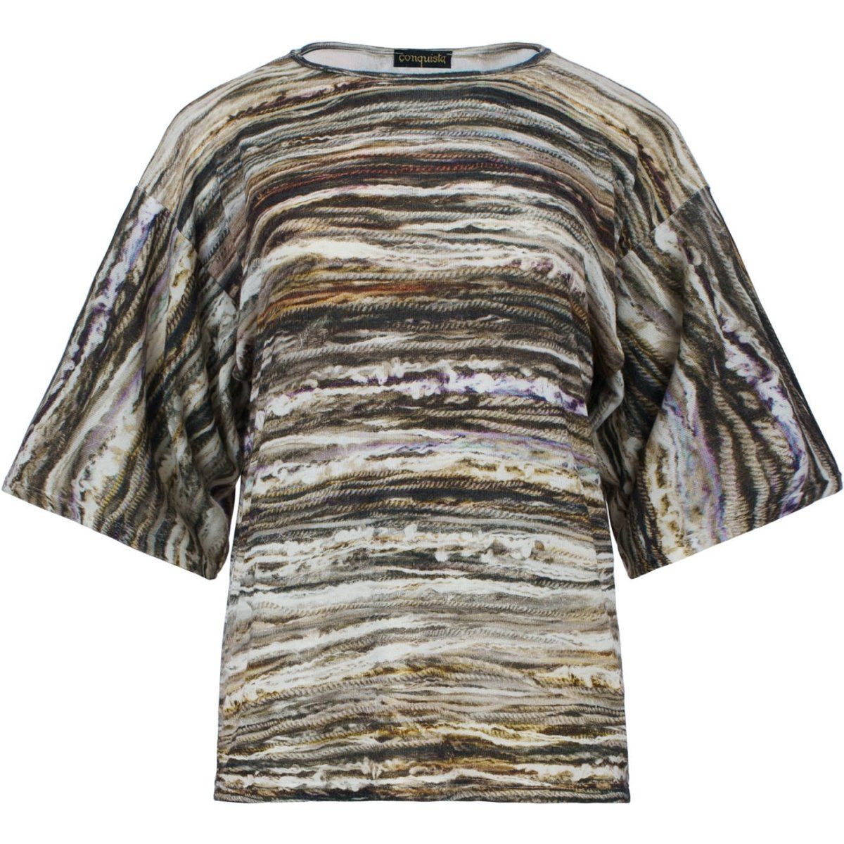 Oversized Jersey-T-Shirt mit abstraktem Muster