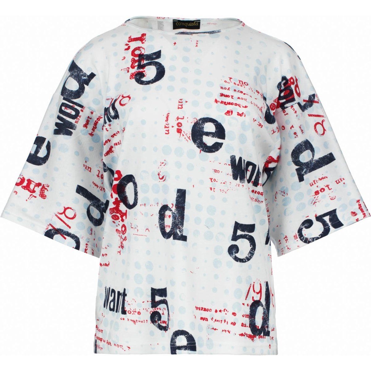 Übergroßes T-Shirt mit Typografie-Print