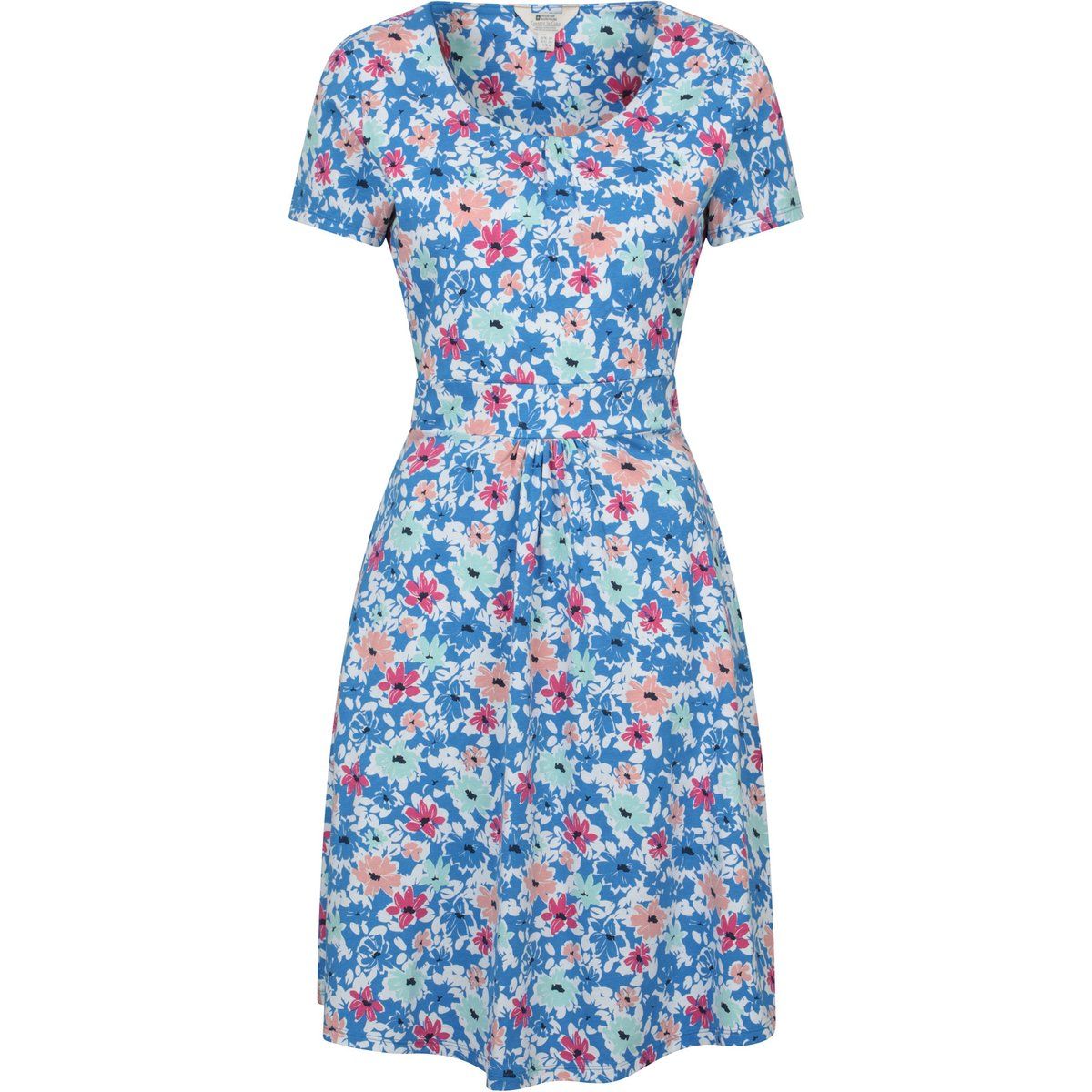 Jerseykleid mit Blumenmuster und Taschen