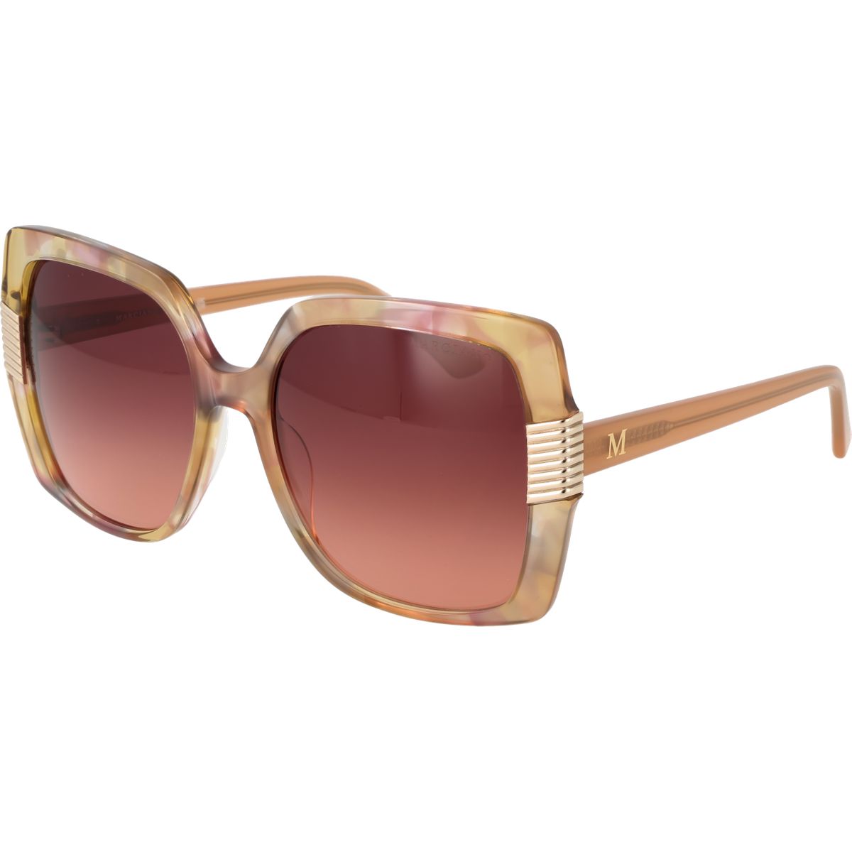 Elegante Eckige Sonnenbrille mit Verlauf