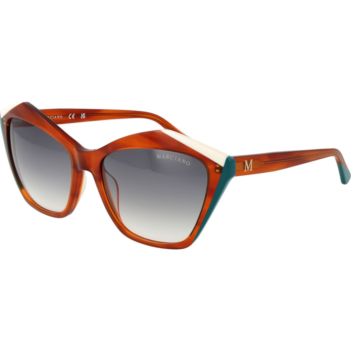 Geometrische Oversized-Sonnenbrille mit Farbverlauf