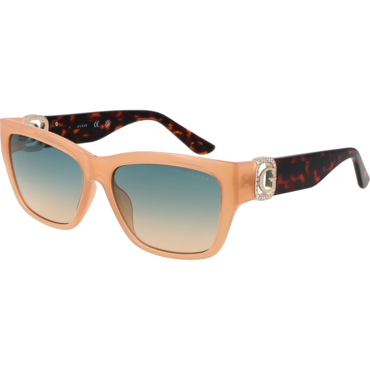Elegante rechteckige Sonnenbrille mit Farbverlauf