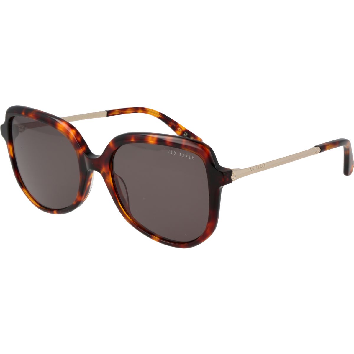 Geometrische Oversize-Sonnenbrille in Schildpatt-Optik