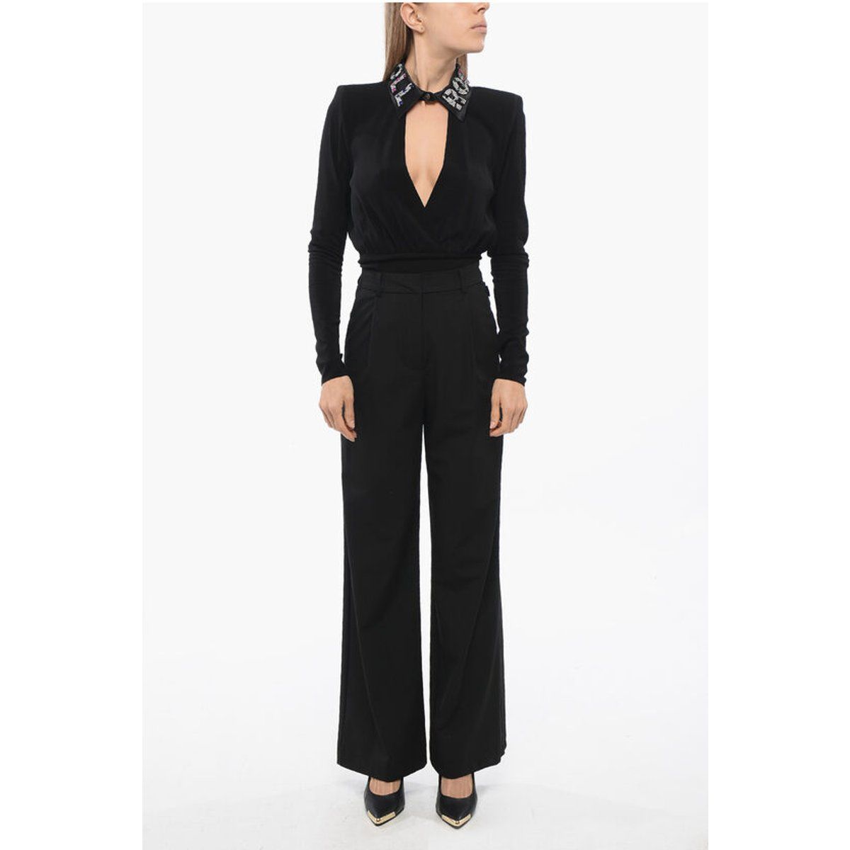 Cut-Out Body mit verziertem Kragen