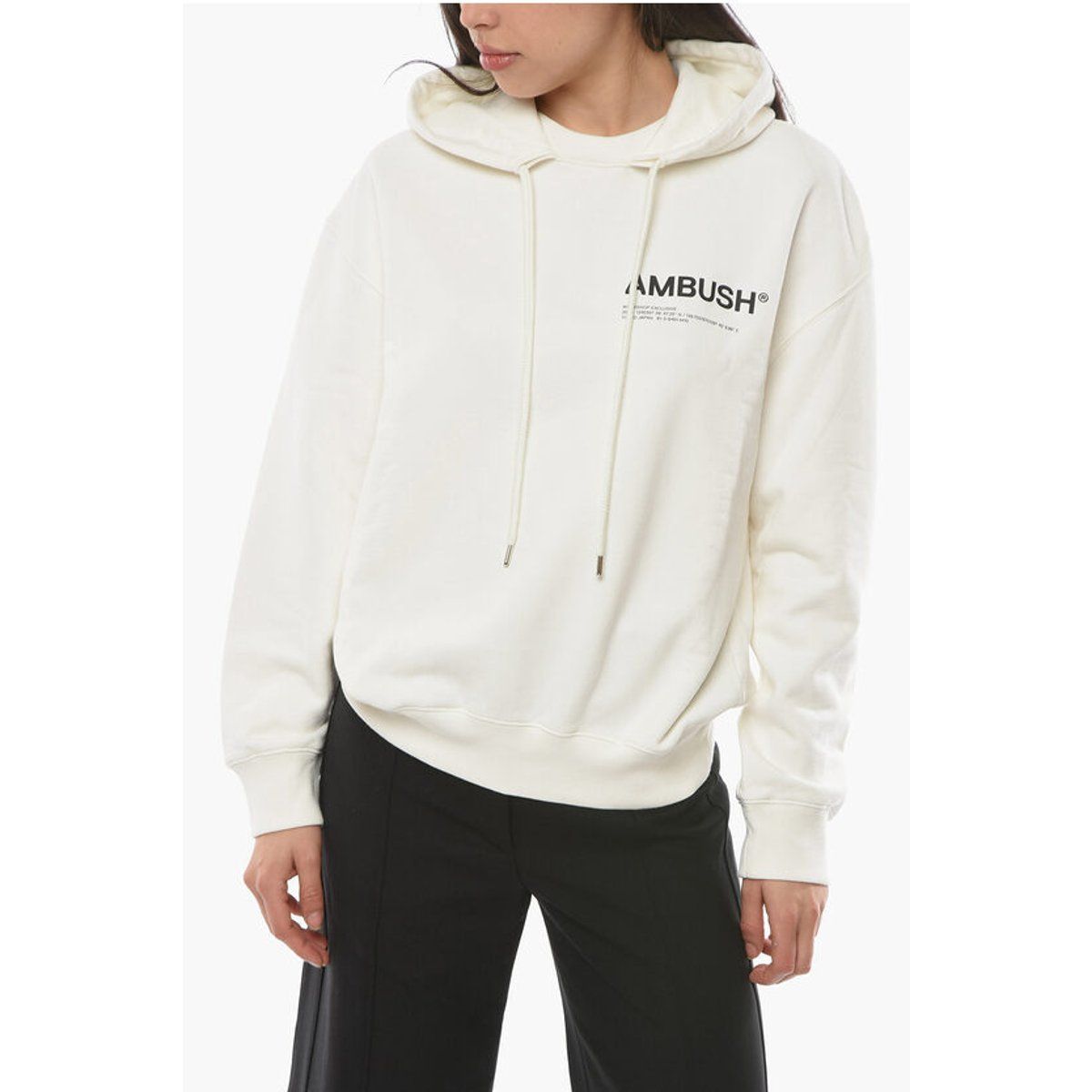 Baumwollhoodie mit Logoprint