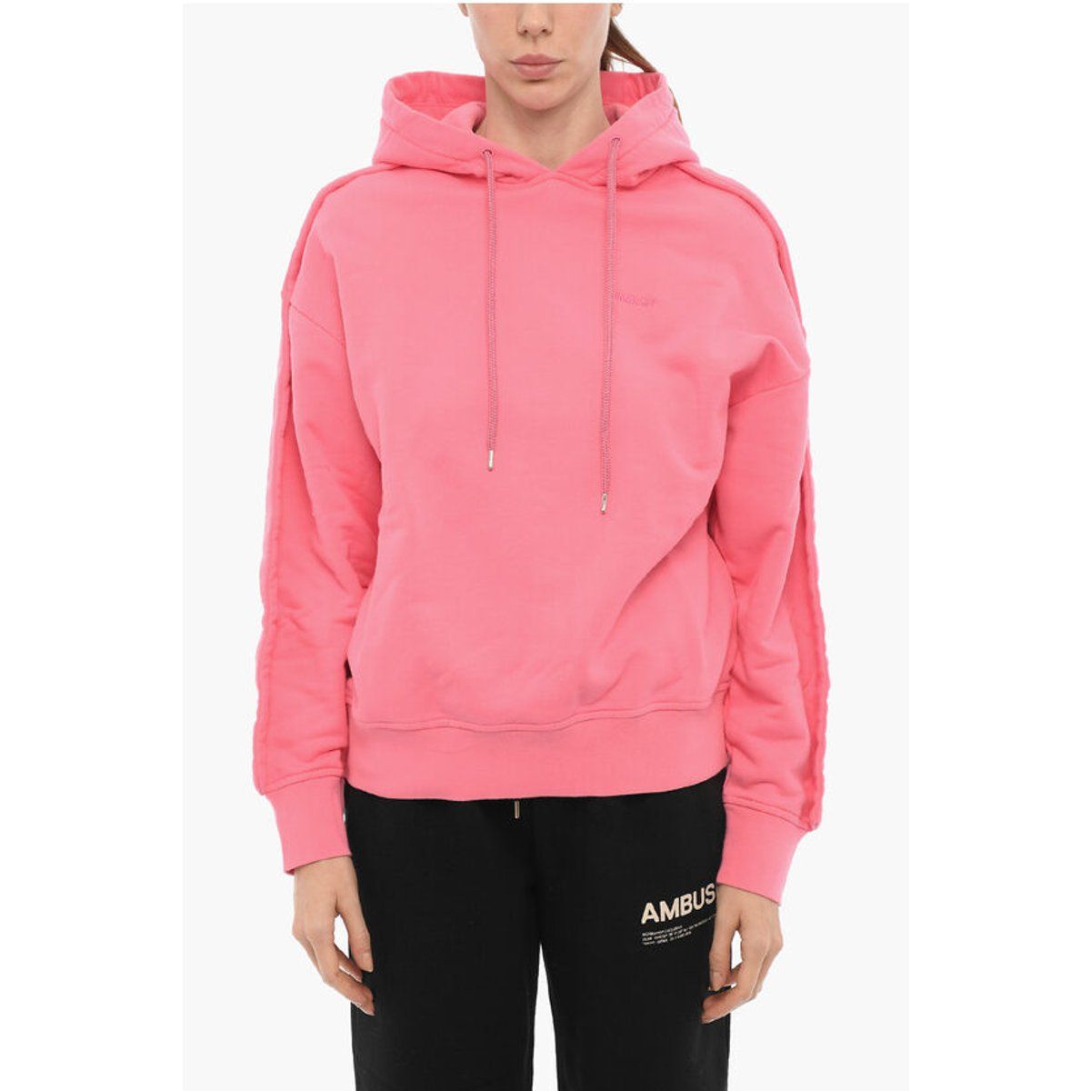 Kapuzenpullover aus gebürsteter Baumwolle mit Stickerei