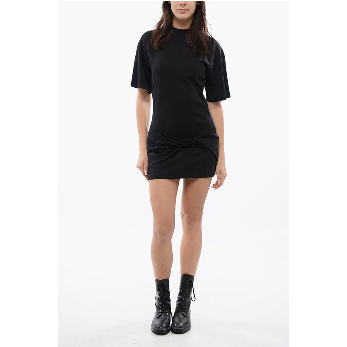 T-Shirt-Kleid mit Knoten-Detail