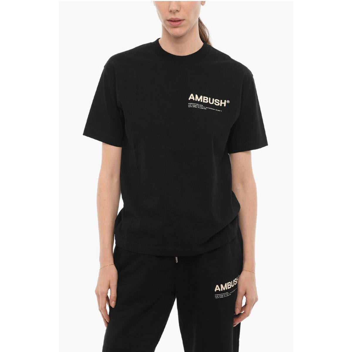 Kontrast-Logo T-Shirt mit Rundhalsausschnitt