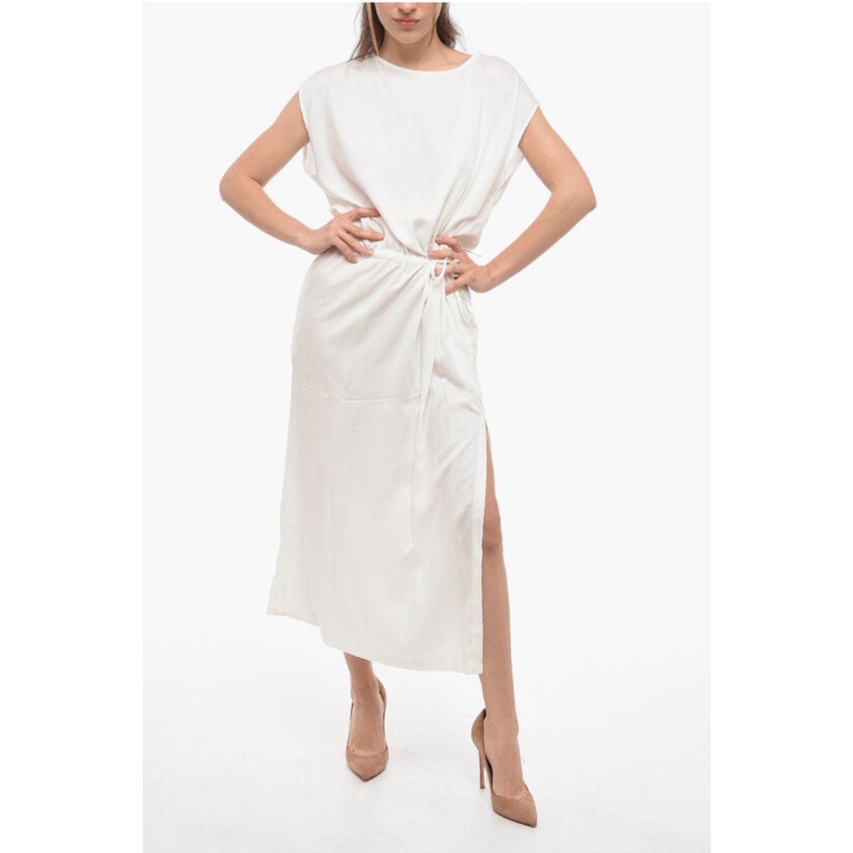 Elegantes ärmelloses Twill-Maxi