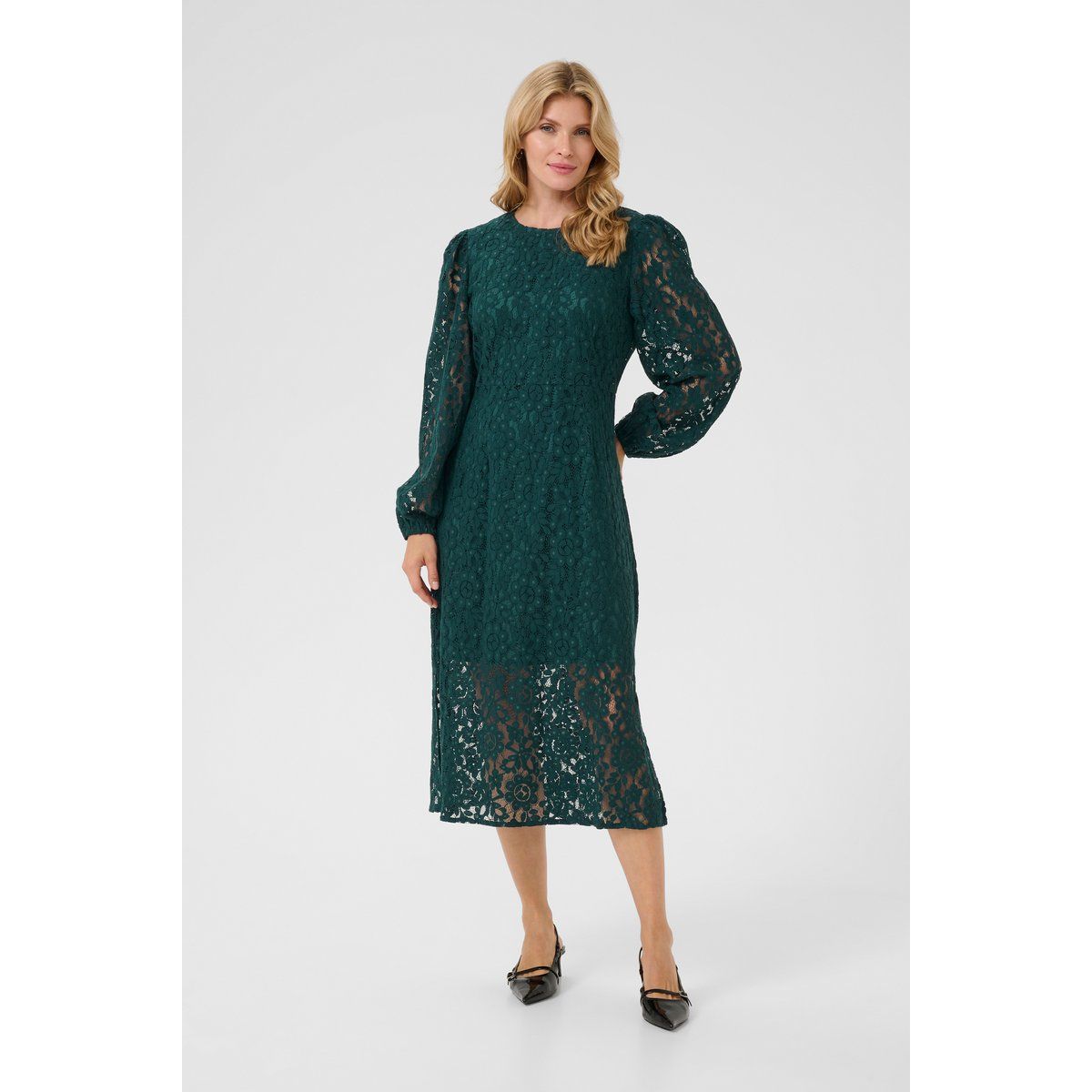 Feminines Midi-Kleid aus Spitze