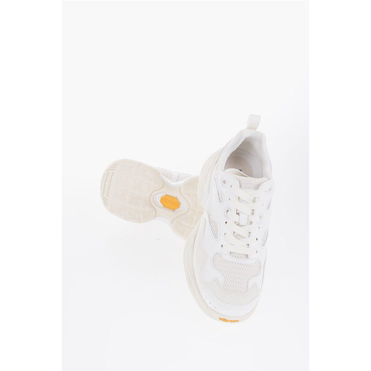 Klobige Sneaker aus Mesh und Wildleder